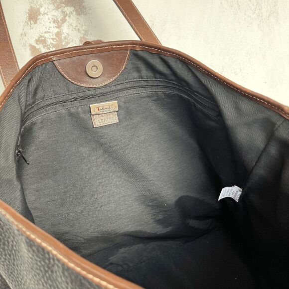 Talbots Made in Italy Black Pebbled Leather Tote Bag w/ Pouch - Picture 10 of 10